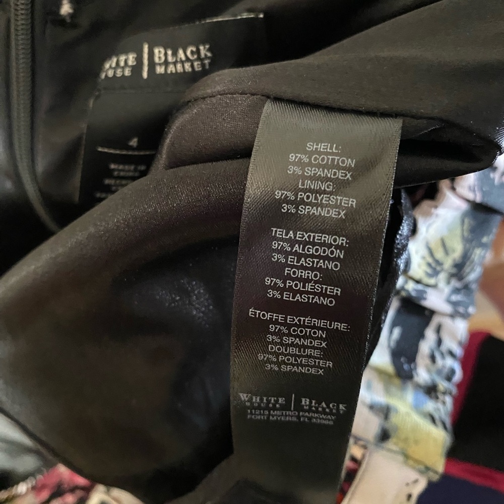 White House Black Market|4| “Faille Firl” in black & parasol pink. NWT. - Picture 4 of 9